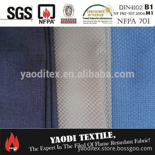 High quality 100 polyester fire retardant drapery fabric